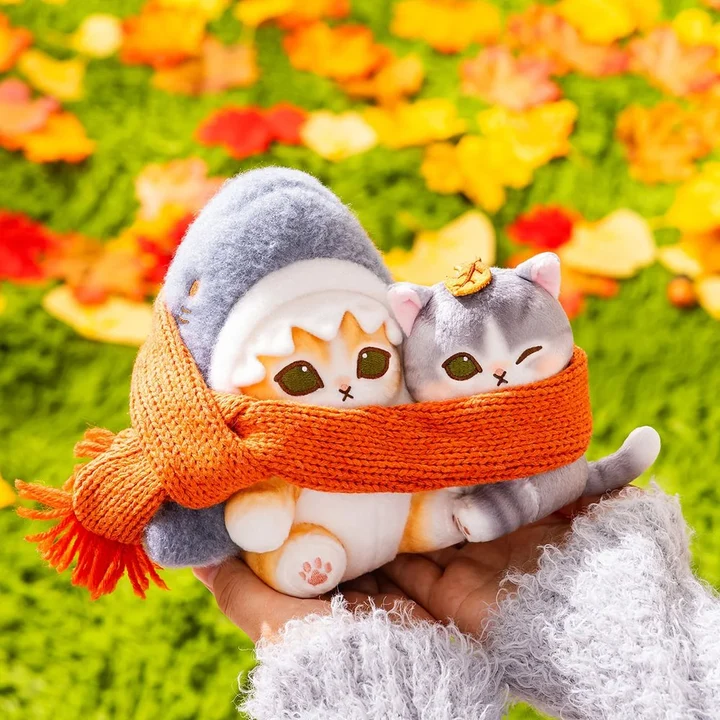 mofusand｜Friendly Scarf Shark Cat &amp; Chibi Cat Plush Dolls/Plush Toy｜170×220×160mm approx.