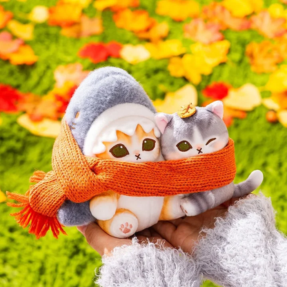 mofusand｜Friendly Scarf Shark Cat &amp; Chibi Cat Plush Dolls/Plush Toy｜170×220×160mm approx.