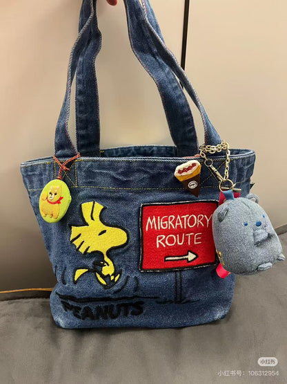 Sumikko gurashi｜Kurashiki Denim House Mascot Holder /Plush Keychain｜H75 x W65 x D65mm approx.