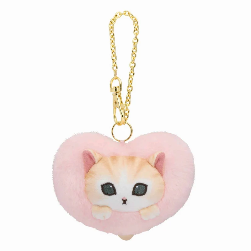 Mofusand｜Fluffy Heart Nyanko Mascot Holder /Plush Keychain｜H80 x W100 x D80mm approx.