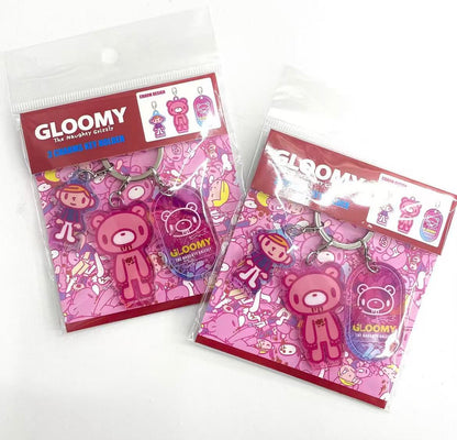 Gloomy Bear｜3-Charm Keychain/Keyring｜30x53x3mm approx.