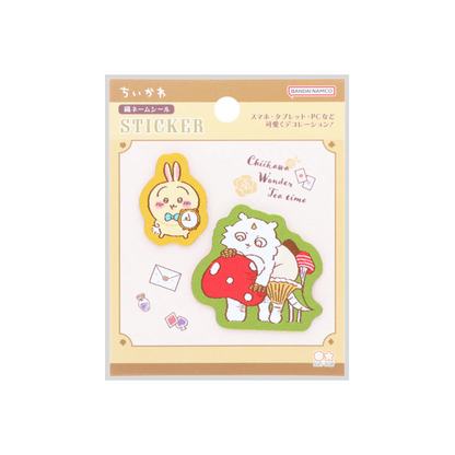 Chiikawa 吉伊卡哇｜Wonder tea time爱丽丝梦游仙境下午茶系列布贴刺绣贴纸套装｜2枚入