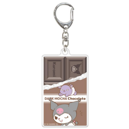 Sanrio三丽鸥｜Scented acrylic keychain可爱角色巧克力造型钥匙扣挂件/钥匙圈 ｜约H65×W65×D3mm