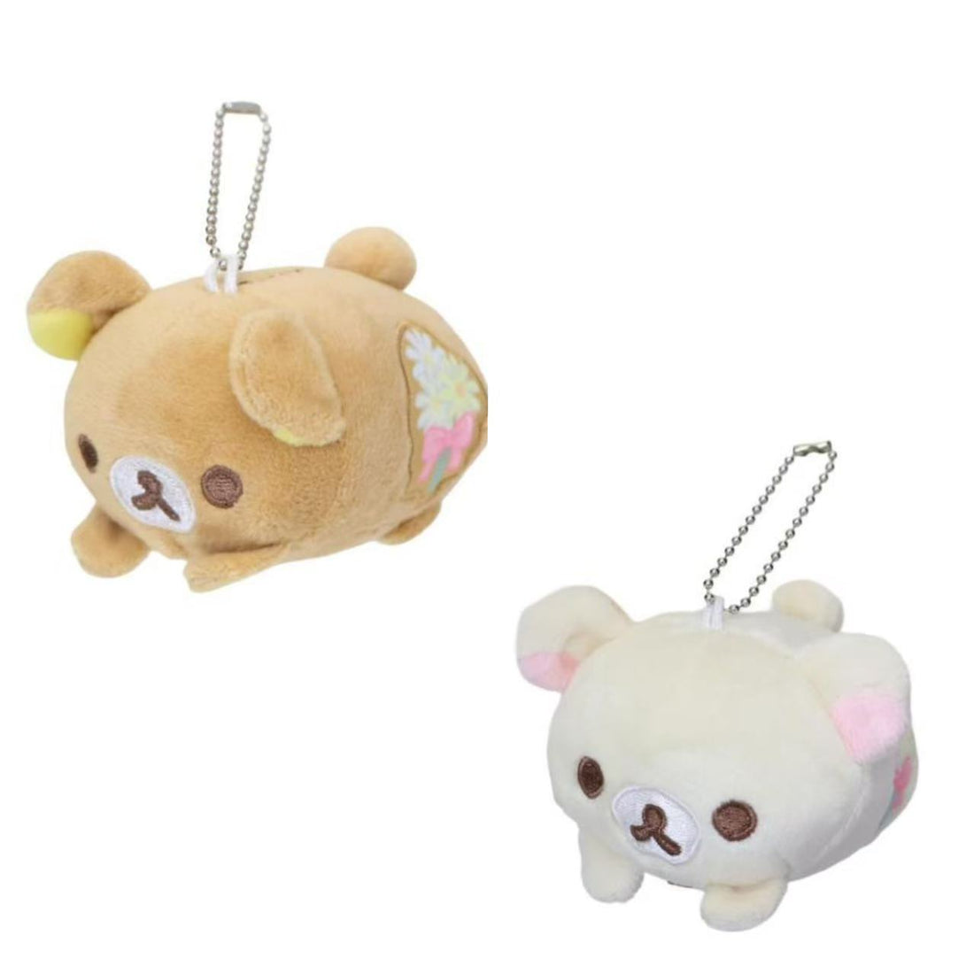 Rilakkuma｜Flower Bouquet Lying Down Mascot Holder /Plush Keychain｜L 80mm approx.
