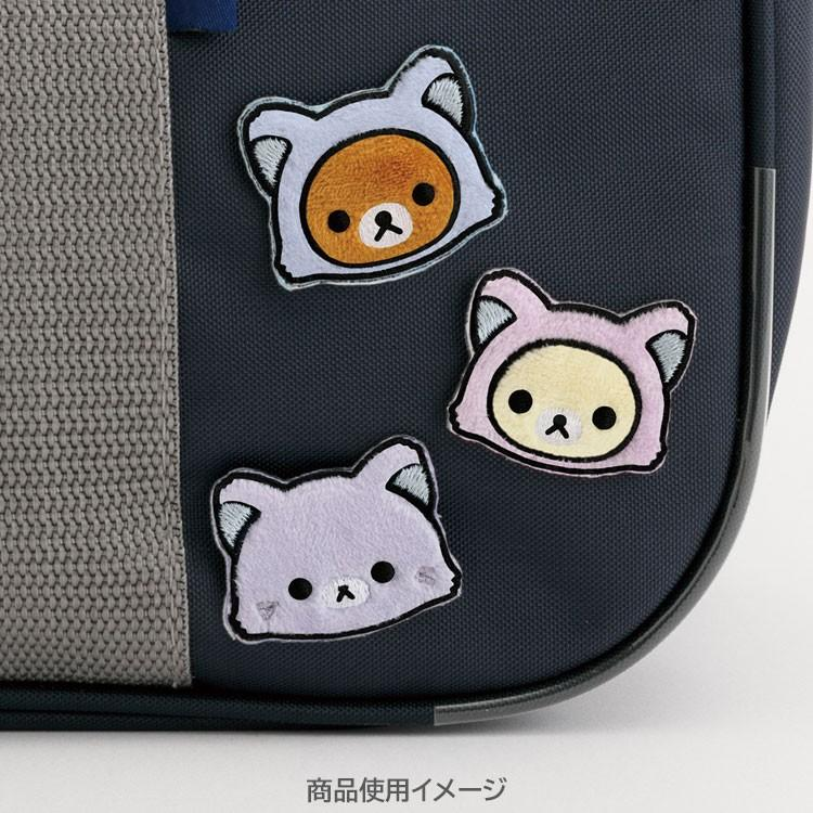 SANX｜Rilakkuma and Awawa Neko  Fluffy Patch Sticker｜80 x 50 mm approx.