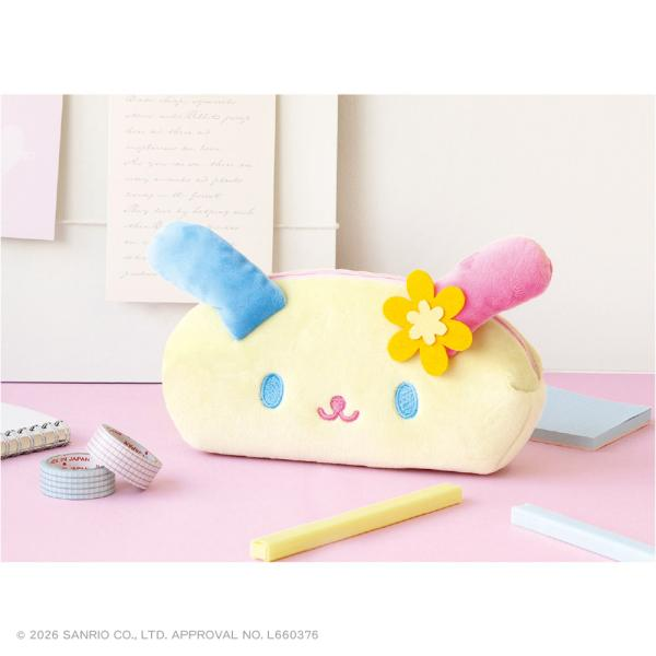 Sanrio｜Usahana Face Fluffy Plush Pen Case｜97×200×50mm approx.