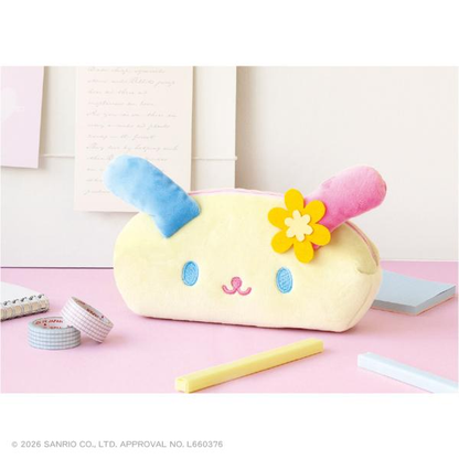 Sanrio｜Usahana Face Fluffy Plush Pen Case｜97×200×50mm approx.