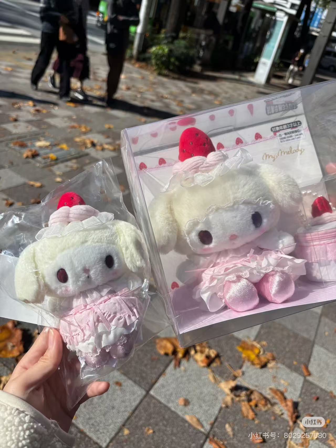 【limit 1】Sanrio｜Strawberry Whipped Cake Plush Toy &amp; Accessory Case Set