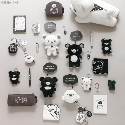 Rilakkuma｜San-x Basic Rilakkuma Monochrome Embroidered Tag Keychain｜180×110mm approx.