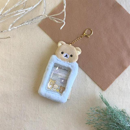 Rilakkuma｜Fluffy Photo Keychain｜150×90×15mm approx.