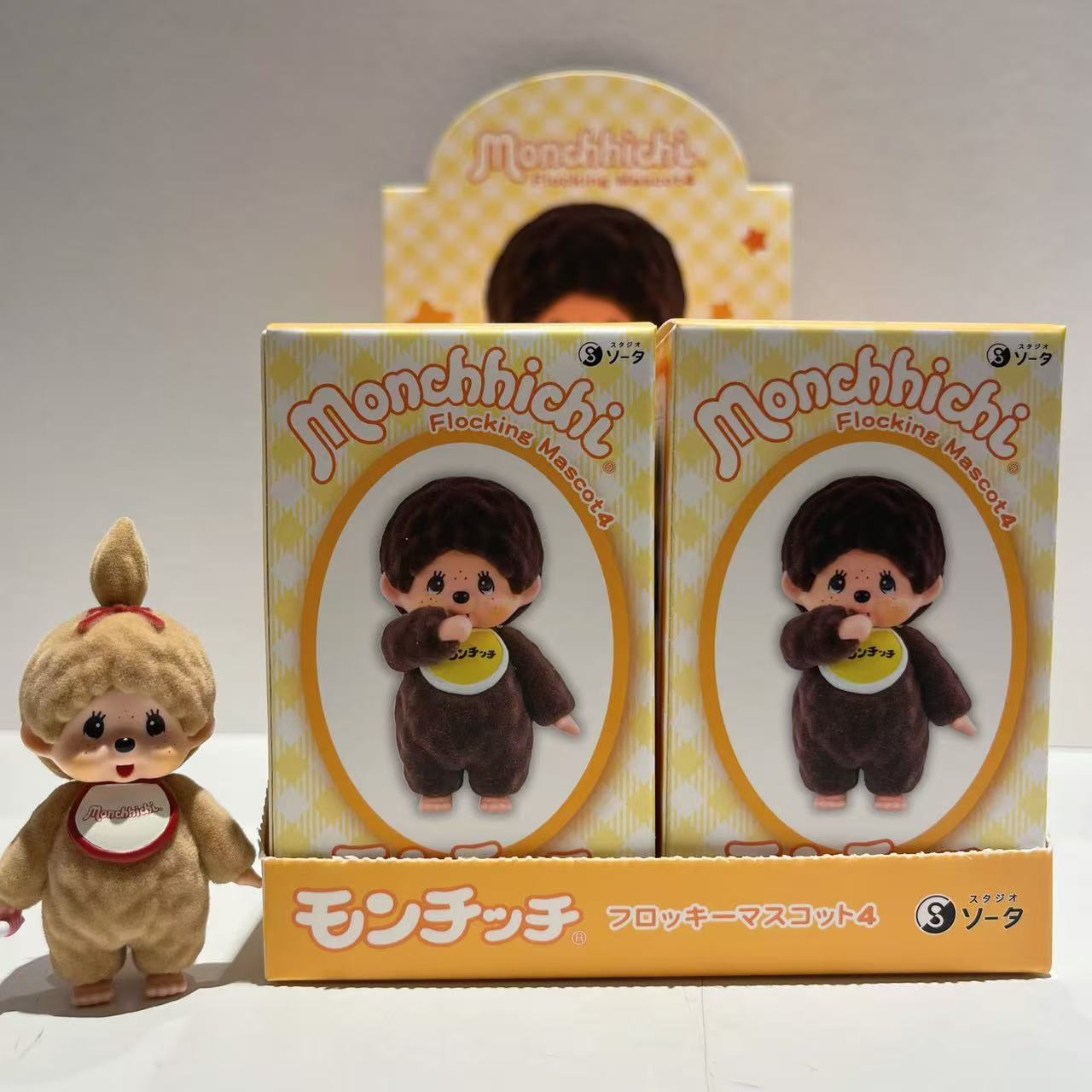 【limit 2】Monchhichi｜Flocked Mascot 4 mystery bag/blind box/All 6 types｜1pcs