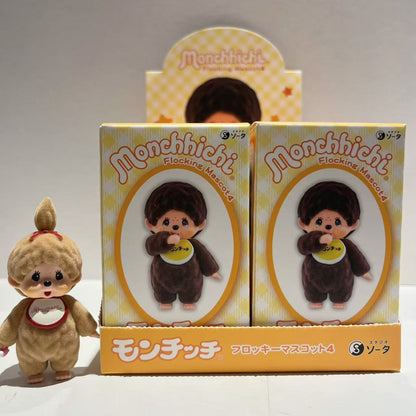【limit 2】Monchhichi｜Flocked Mascot 4 mystery bag/blind box/All 6 types｜1pcs