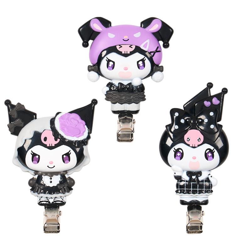 Sanrio｜Monochrome Fashion Series KUROMI BANGS CLIP SET｜3.30 × 0.70 × 7.00 cm approx.