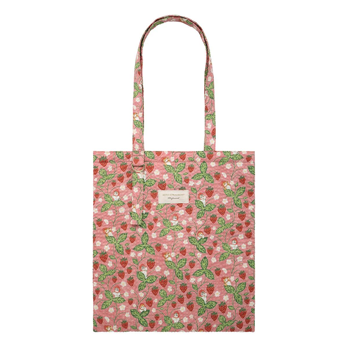 Mofusand｜Merci Strawberry Flat Tote bag｜H410 x W380mm approx.