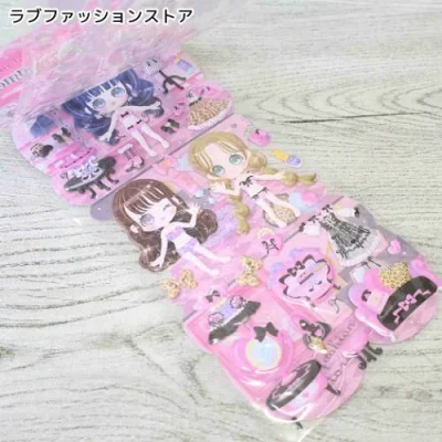 Q-LiA｜Kirarin Compact Doll Stickers｜95 x 195 x 3 mm approx.