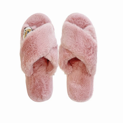 Mofusand｜Hyoko and Cross Band Slippers｜Free (~ 23cm)