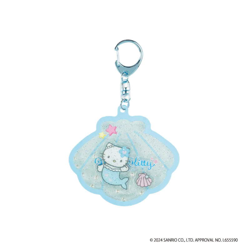 HelloKitty｜Mermaid  Shaka Shaka Acrylic Keychain/Keyring｜ H77 x W65 x D10cm approx.