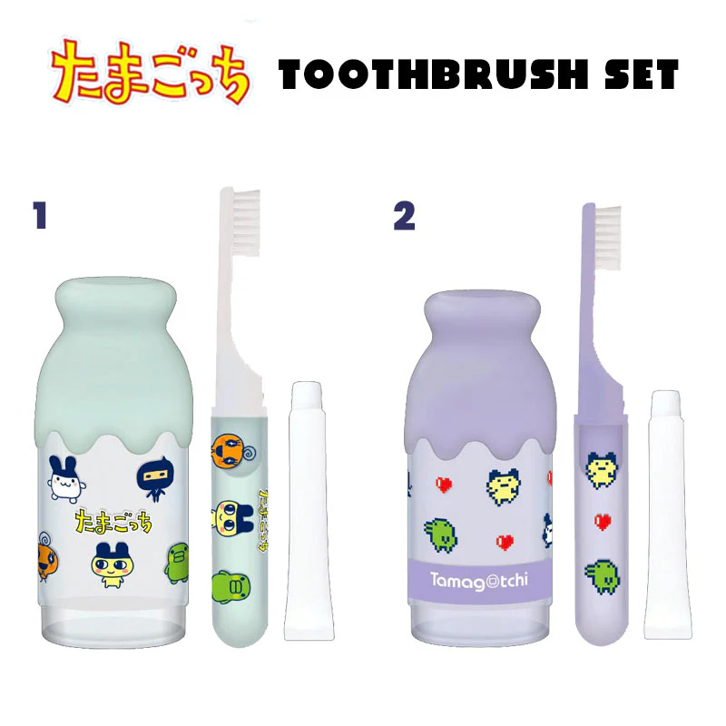 Tamagotchi｜Milk Bottle Shaped Toothbrush Set