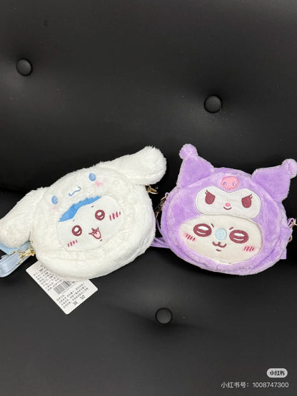 【limit 1】Sanrio｜Chiikawa X Sanrio Characters  Plush Shoulder Bag｜15 x 12.8 x 5cm approx.