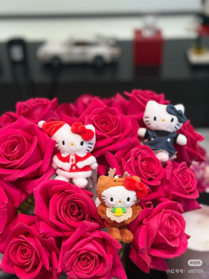 Sanrio三丽鸥｜.st lowrys farm me%联名Hello Kitty第三代毛绒钥匙扣/包挂/挂件