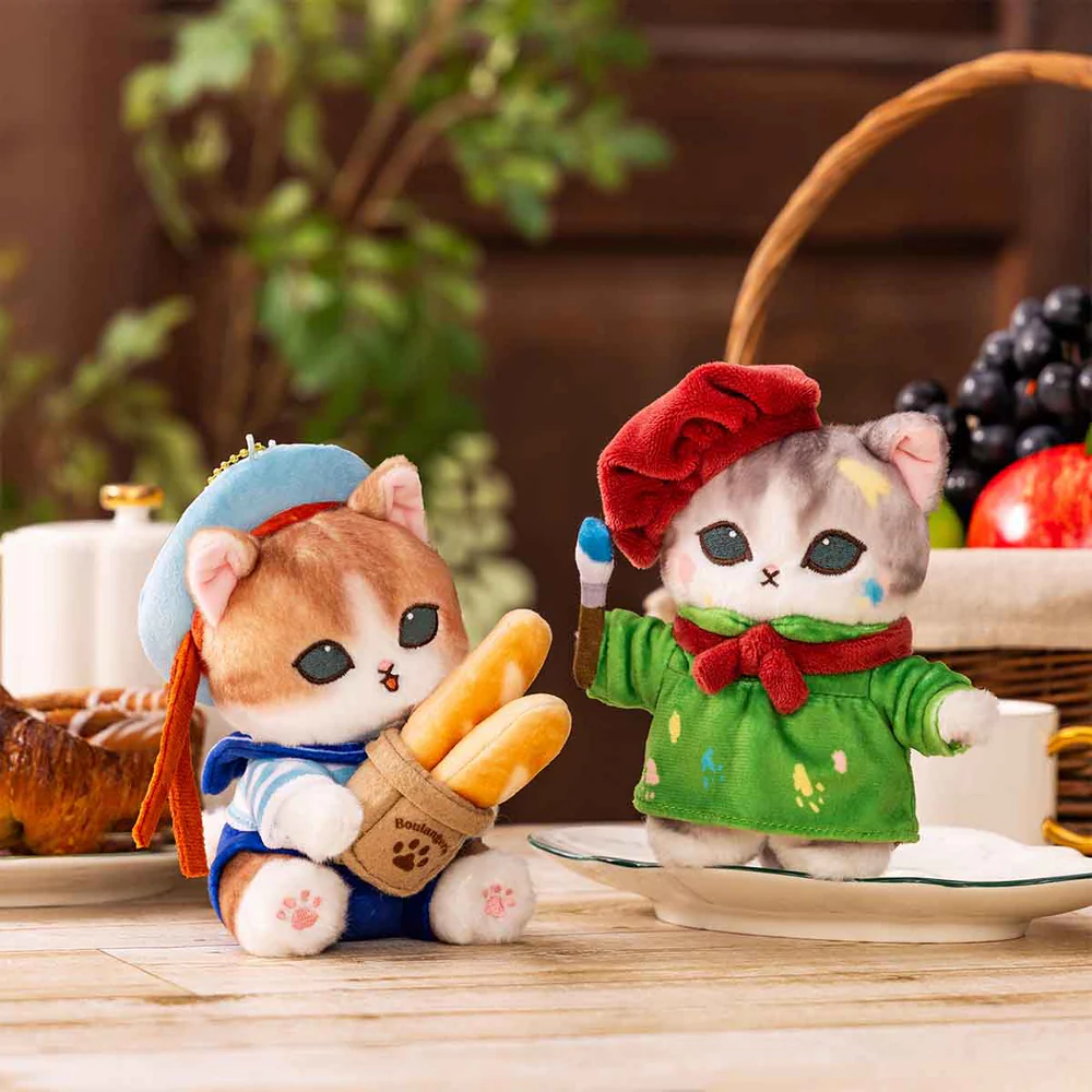 Mofusand｜mofumofu journey Parisian French Bread Mascot Holder /Plush Keychain｜H150 x W135 x D90mm approx.