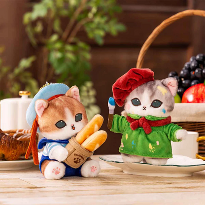Mofusand｜mofumofu journey Parisian French Bread Mascot Holder /Plush Keychain｜H150 x W135 x D90mm approx.