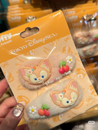 Disney迪士尼｜东迪梦幻奇妙厨房系列LinaBell玲娜贝儿粉色毛茸茸发夹/刘海夹｜1对入