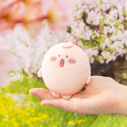 Nagano｜Characters Cherry Blossom Pink Mascot Holder /Plush Keychain｜H110×W85×D50mm approx.