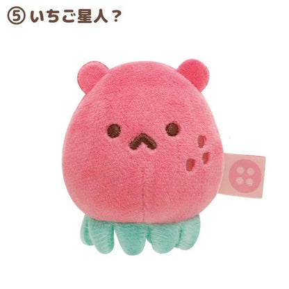 Rilakkuma轻松熊｜草莓日系列软fufu小白熊手玉限定/mini公仔｜約80×70×45mm