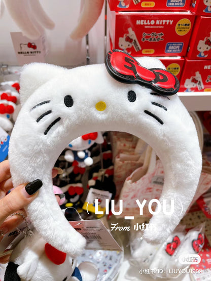 Hello kitty凯蒂猫｜kitty毛绒发箍｜約15×4×23cm