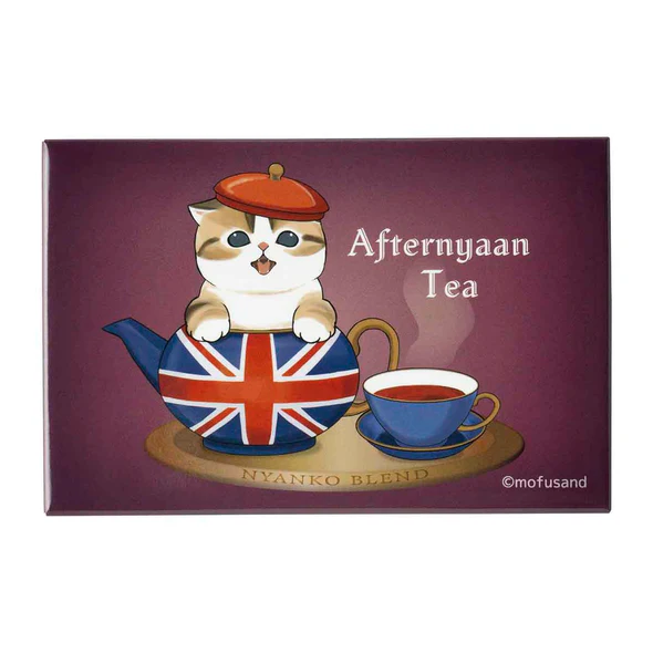 Mofusand｜Mofumofu Journey Square Magnet-Afternoon Tea Meow｜80×53mm