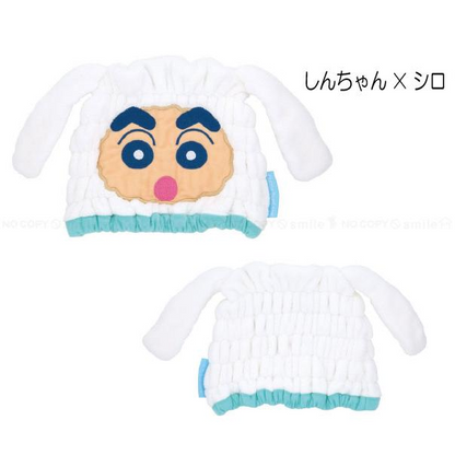 Crayon shin-chan｜Water-absorbing, quick-drying towel cap｜ 17 x 23 cm approx.