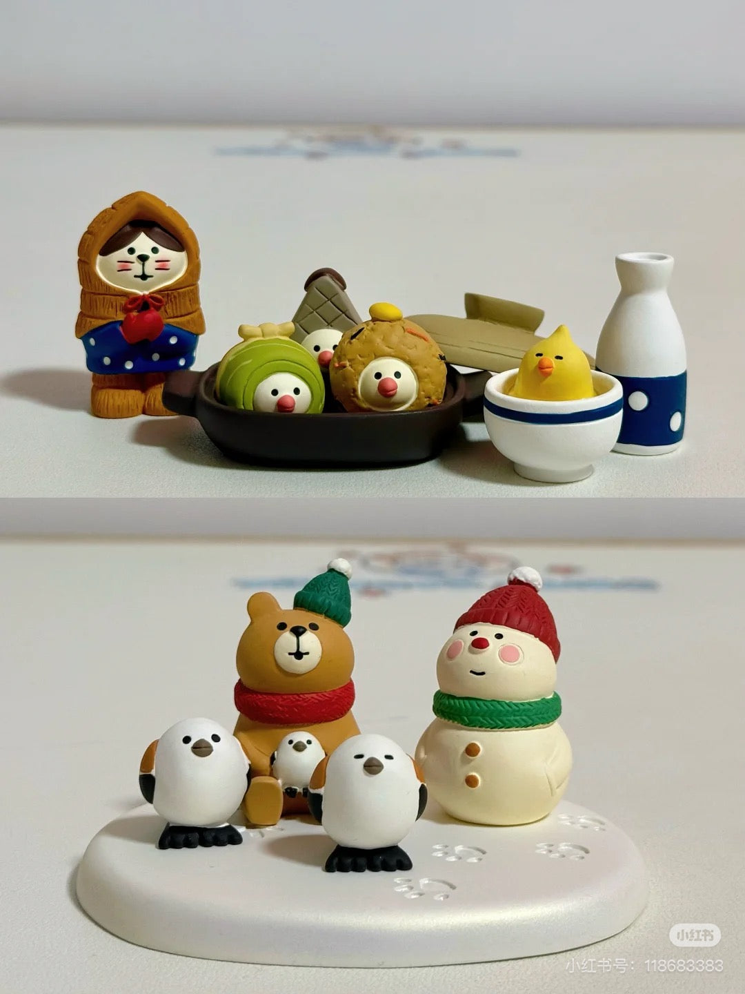 concombre｜Yukinko圣诞系列雪孩子猫咪树脂装饰摆件｜约28 x 25 x H4mm