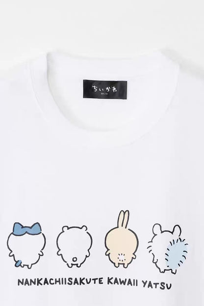 Chiikawa 吉伊卡哇｜四小只背影白T恤/Tshirt