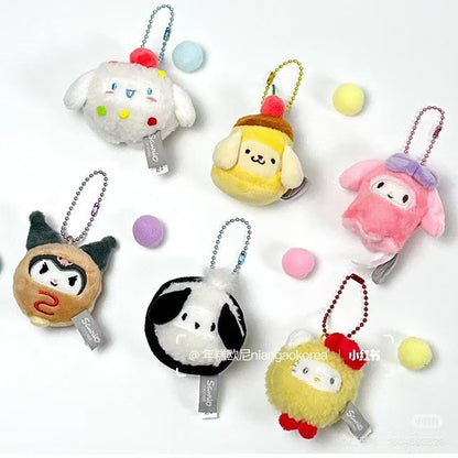 Sanrio｜Pretend food Mascot Holder /Plush Keychain｜72 x 35 x 105 mm approx.