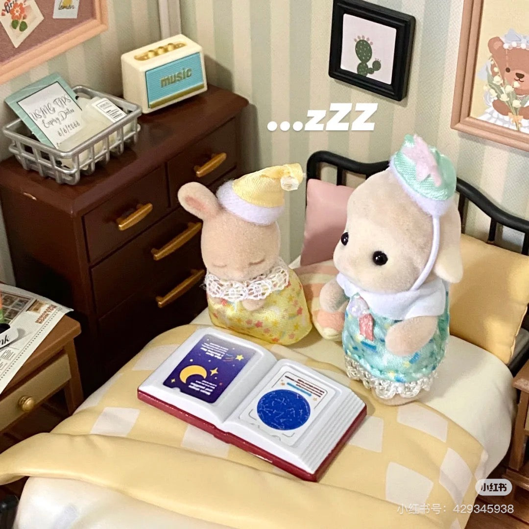 SylvanianFamilies森贝儿家族｜Nursery Friends Sleepover Party Trio幼儿园伙伴睡前派对套组/玩具/过家家5750