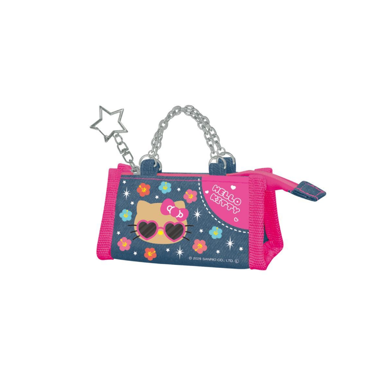 Sanrio｜Hello Kitty Denim Pouch Keychain｜H60 x W105 x D45mm approx.