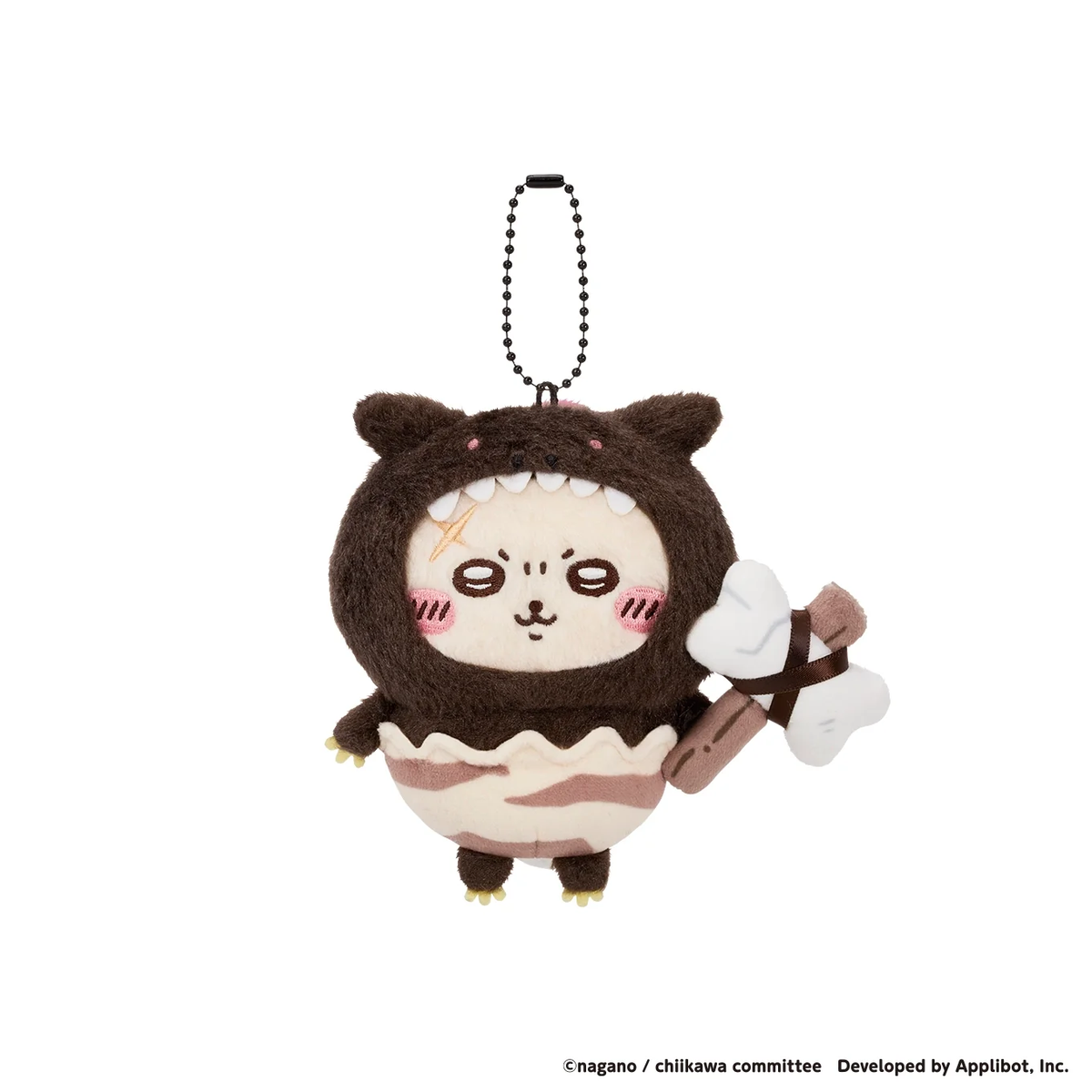 chiikawa｜Pocket Dinosaur Mascot Holder /Plush Keychain｜H120 x W100 x D80mm approx.