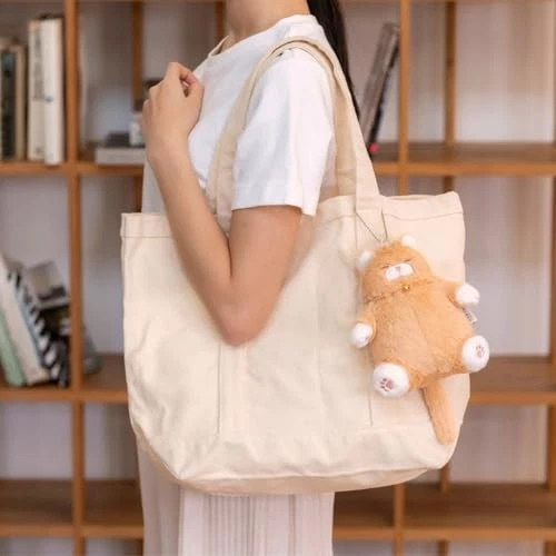 LIV HEART｜Cat Affirmation Mascot Panda Mascot Holder /Plush Keychain｜ 10 x 9 x 14.5 cm approx.