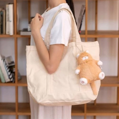 LIV HEART｜Cat Affirmation Mascot Panda Mascot Holder /Plush Keychain｜ 10 x 9 x 14.5 cm approx.