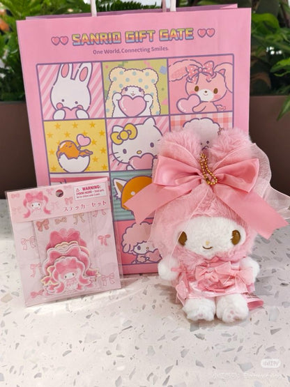Sanrio三丽鸥｜My Melody Birthday 50th Anniversary Princess Ribbon Sticker 美乐蒂50周年生日粉桃甜心系列切模贴纸套装｜20枚入