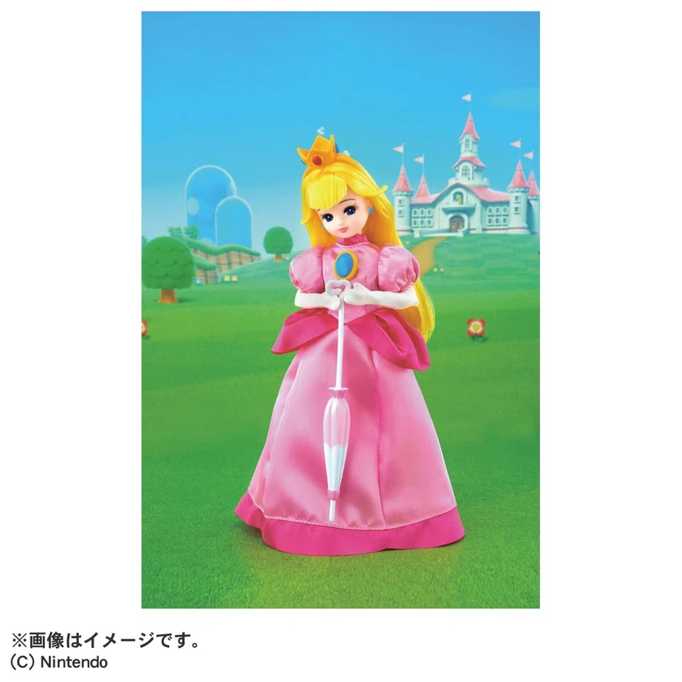Licca｜Super Mario Licca-chan Princess Peach Doll｜W125×H265×D42mm approx.