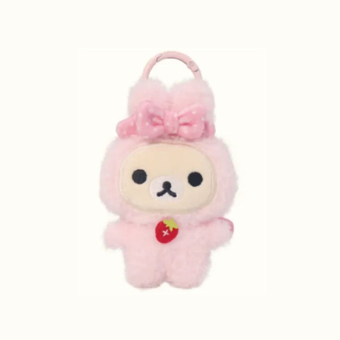 【limit 1】Rilakkuma｜Korilakkuma Rabbit POP-UP SHOP Mascot Holder /Plush Brooch Keychain｜100×67mm approx.