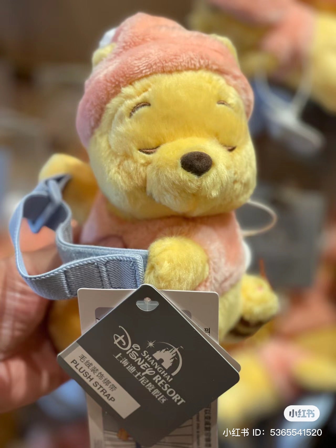 Disney SH｜winnie the pooh居家维尼/晚安睡帽噗噗窗帘绑/窗帘挂/也可戴在手臂上｜约20cm