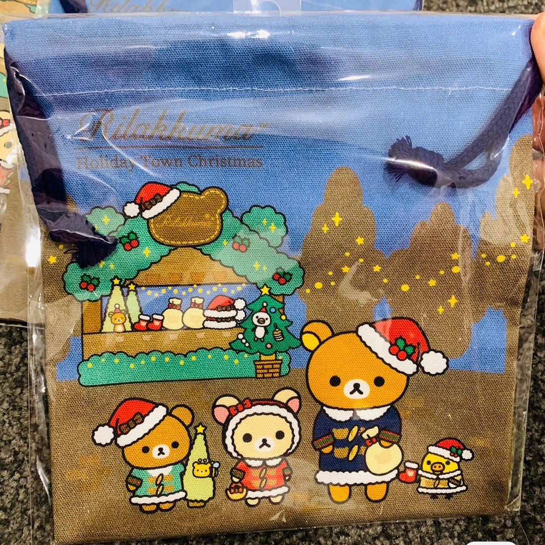 Rilakkuma轻松熊｜圣诞可爱束口袋/巾着