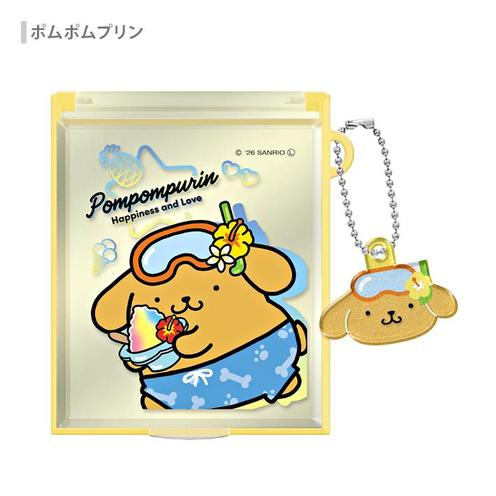 Sanrio｜Tan Sunburned Swimsuit Summer Mirror with Charm｜83×57×6mm approx.