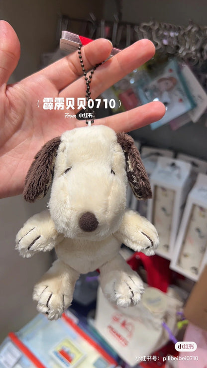 Snoopy史努比｜摩卡千鸟格耳朵｜約高14×宽8×深8cm