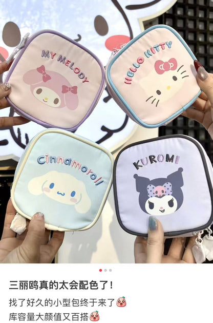 Sanrio｜Square Pouch - New Life 2025｜12.5×6×12.7cm approx.