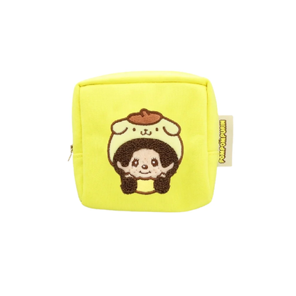 Monchhichi｜Pompompurin x Monchhichi Sagara Embroidery Mini Pouch｜W115×H120×D50mm approx.