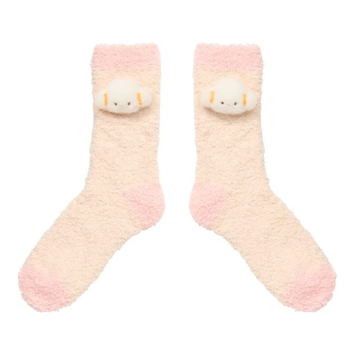 Sanrio｜Characters Plush Fluffy Crew Socks｜23-25cm approx.
